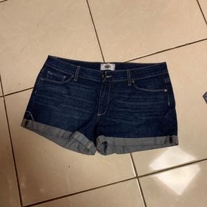 Paige low rise stretch jean shorts